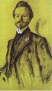 Valentin Serov Portrait of Konstantin Balmont. France oil painting artist